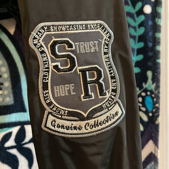 NWT Smoke Rose Red crop button down embroidered jacket - Picture 6 of 11